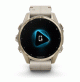 fēnix® 8 – 43 mm, AMOLED - Sapphire, Soft Gold with Limestone Leather Band - 010-02903-40 - Garmin